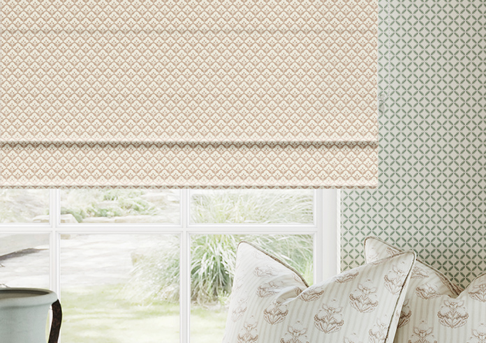 Trellis Prints, Scallop and Bud Manson - Roman Blind - Image 5